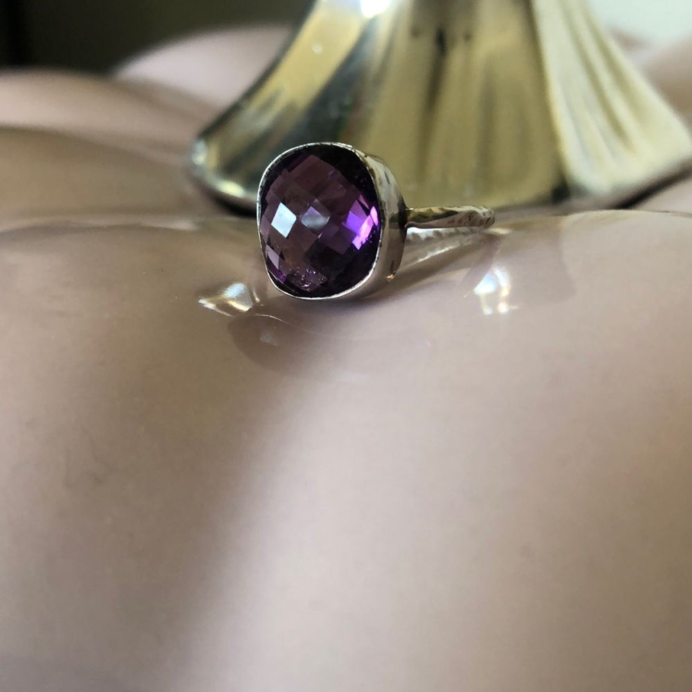 Amethyst stone set in Sterling silver